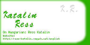 katalin ress business card